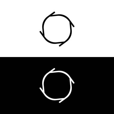 Yuvarlak dairesel çerçeveler, sınırlar, vektör el çizimi