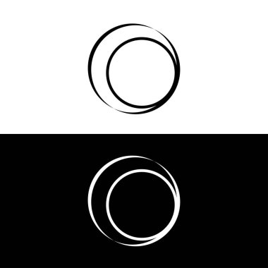 Çember vektör logo şablonu çizimi