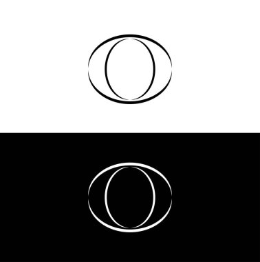 Çember vektör logo şablonu çizimi