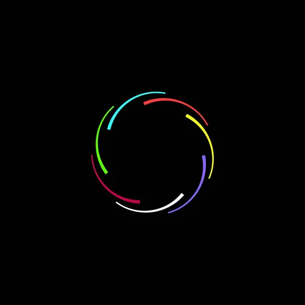 Πολύχρωμο Διανυσματικό Λογότυπο Κύκλο Πρότυπο Εικονογράφηση — Διανυσματικό Αρχείο