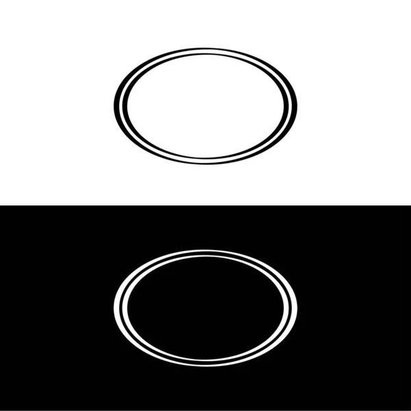 Zwart Witte Cirkel Vector Logo Template Ontwerp — Stockvector
