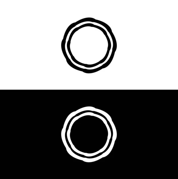 Modello Logo Vettoriale Cerchio Sagoma — Vettoriale Stock