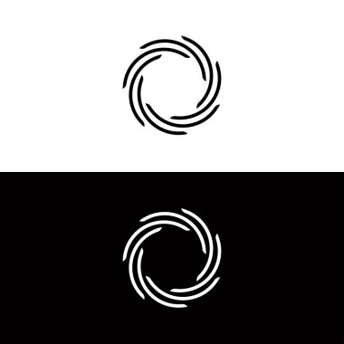 Çember vektör logo şablonu çizimi