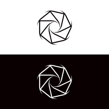 Çember vektör logo şablonu çizimi