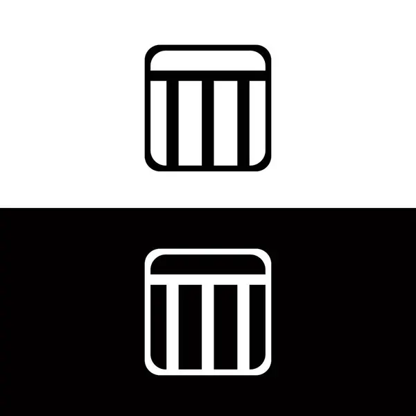 Design Modelo Logotipo Vetorial Retangular — Vetor de Stock