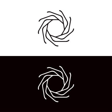 Çember vektör logo şablonu çizimi