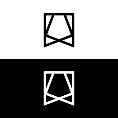 Dikdörtgen vektör logo şablonu tasarımı