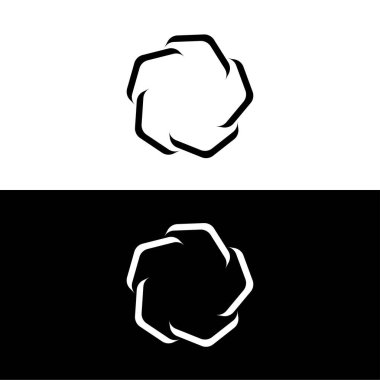 Çember vektör logo şablonu çizimi