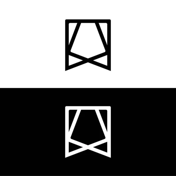 Design Modelo Logotipo Vetorial Retangular — Vetor de Stock