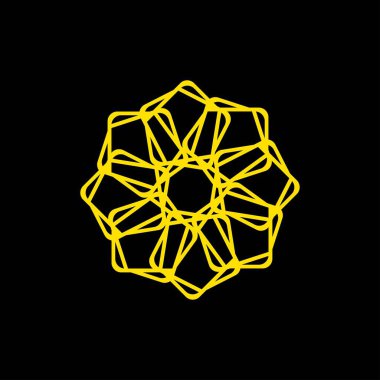 Çember vektör logo şablonu çizimi