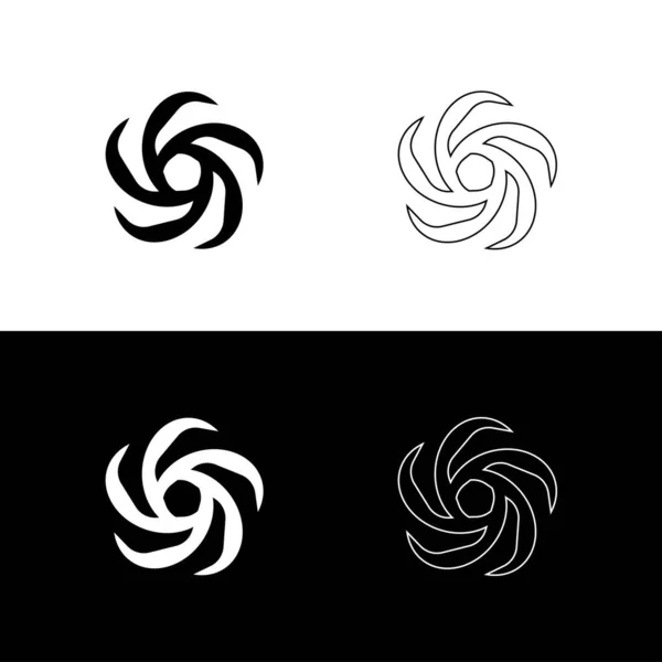 Illustration Modèle Logo Vectoriel Art Ligne Cercle — Image vectorielle