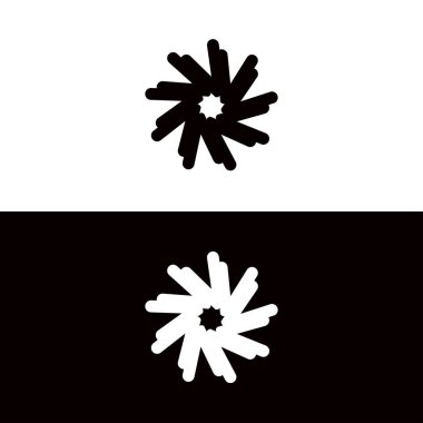 Çember vektör logo şablonu çizimi. Çember logo silueti