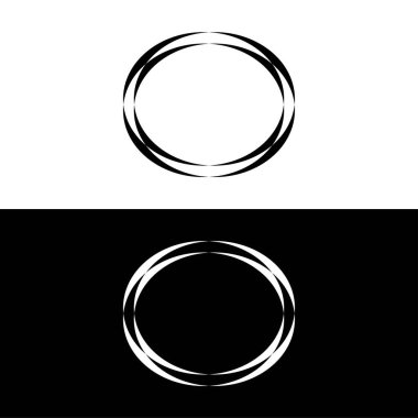 Çember vektör logo şablonu çizimi