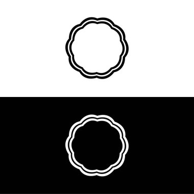 Çember vektör logo şablonu çizimi