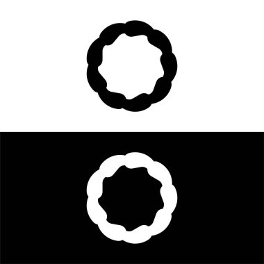 Çember vektör logo şablonu çizimi