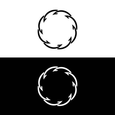 Çember vektör logo şablonu çizimi