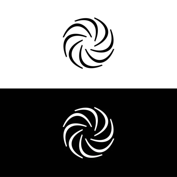 Circle Vector Logo Template Illustration Circle Logo Silhouette — Stock Vector