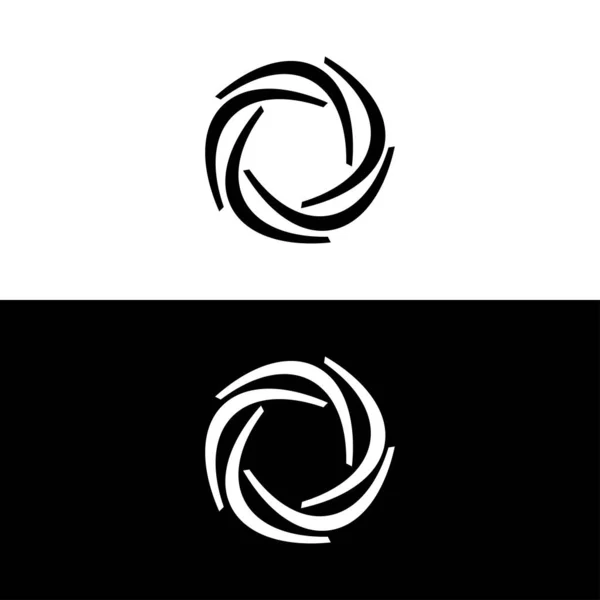 Circle Vector Logo Template Illustration Circle Logo Silhouette — Stock Vector