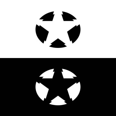 Çember vektör logo şablonu çizimi. Çember simgesi silueti