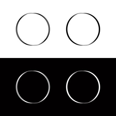 Çember vektör logo şablonu tasarımı. Çember logo silueti