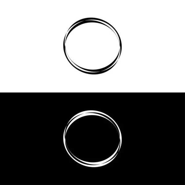 Εικονογράφηση Προτύπου Διανύσματος Κύκλου Σκιαγραφία Εικονιδίου Κύκλου — Διανυσματικό Αρχείο