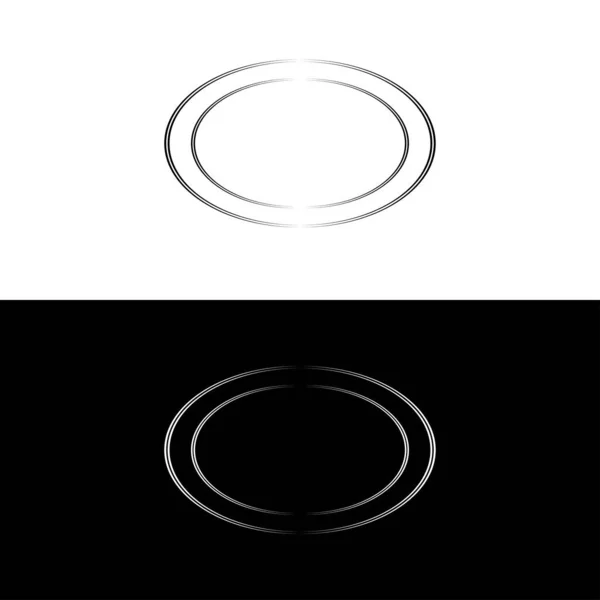 Illustration Des Kreis Vektor Logos Silhouette Der Kreissymbole — Stockvektor