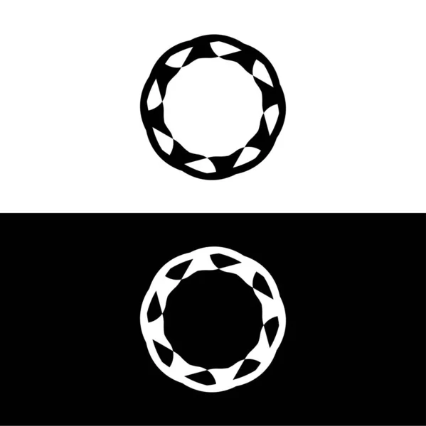 Çember Vektör Logo Şablonu Çizimi Çember Simgesi Silueti — Stok Vektör