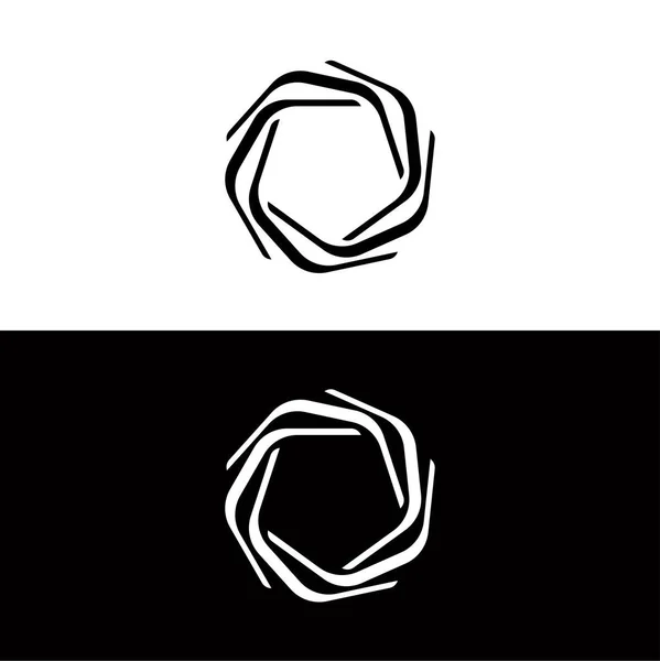 Kreis Vektor Logo Vorlage Design Silhouette Mit Kreis Logo lizenzfreie Stockillustrationen