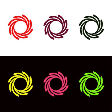 Renkli daire vektör logosu tasarımı