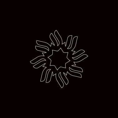 Çember çizgisi sanat vektörü logosu tasarımı