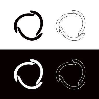 Çember vektör logo şablonu çizimi. Çember simgesi tasarımı