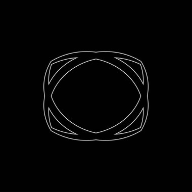 Çember çizgisi sanat vektörü logosu tasarımı