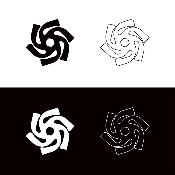Desain Templat Logo Vektor Lingkaran Logo Ikon Lingkaran - Stok Vektor