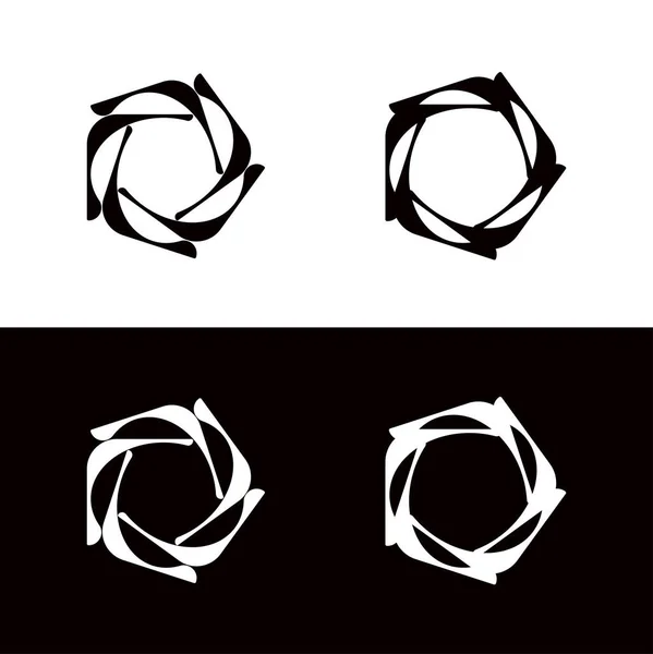 Çember Vektör Logo Şablonu Tasarımı Çember Simgesi Logosu — Stok Vektör