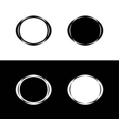 Çember vektör logo şablonu çizimi. Çember simgesi logosu