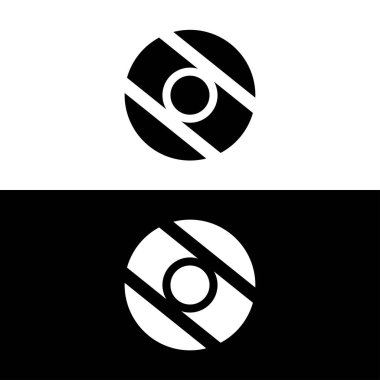 Çember vektör logo şablonu çizimi. Çember simgesi logosu