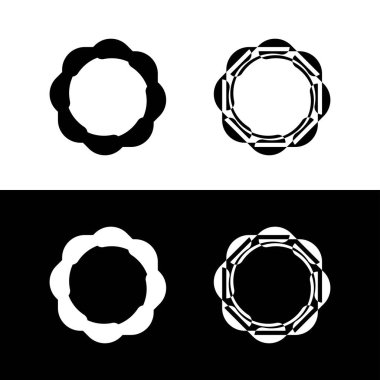 Çember vektör logo şablonu çizimi. Çember simgesi logosu