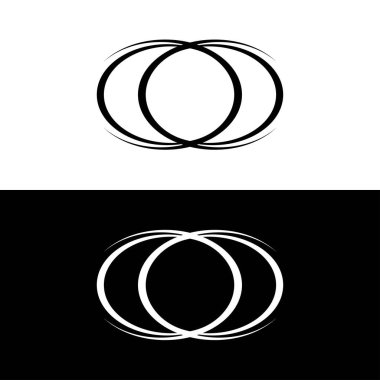 Çember vektör logo şablonu çizimi. Çember simgesi logosu