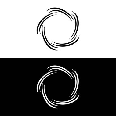 Çember vektör logo şablonu tasarımı. Çember simgesi silueti