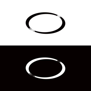 Çember vektör logo şablonu tasarımı. Çember simgesi silueti