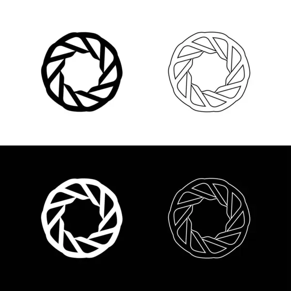 Cirkel Vektor Logotyp Mall Illustration Cirkelikon Logotyp — Stock vektor