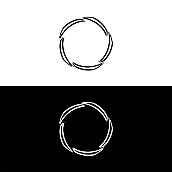 Diseño Plantilla Logotipo Vector Circular Icono Círculo Silueta — Archivo Imágenes Vectoriales