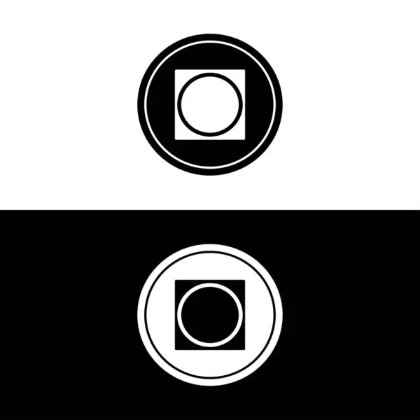 Circle Vector Logo Template Design Circle Icon Silhouette — Stock Vector