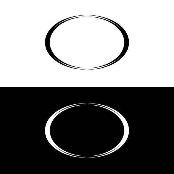 Modèle Logo Vectoriel Cercle Design Silhouette Icône Cercle — Image vectorielle