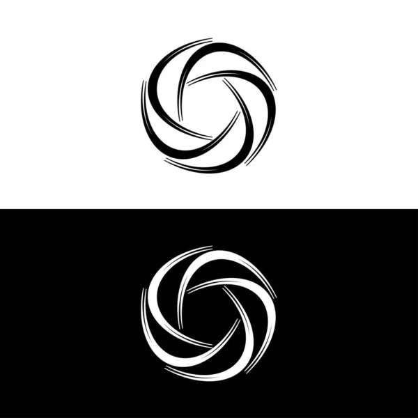 Kreis Vektor Logo Vorlage Design Silhouette Der Kreissymbole — Stockvektor