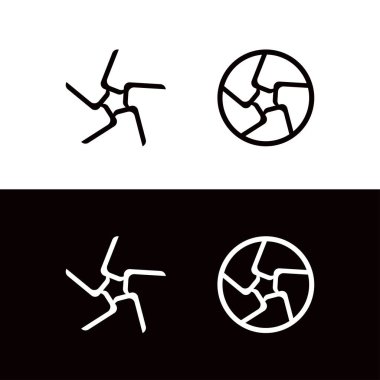 Çember vektör logo şablonu çizimi. Çember simgesi silueti