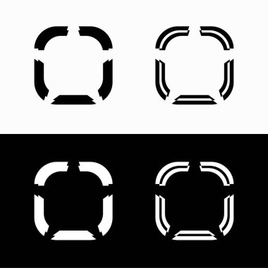 Çember vektör lgoo şablon tasarımı. Çember iocn illüstrasyonu