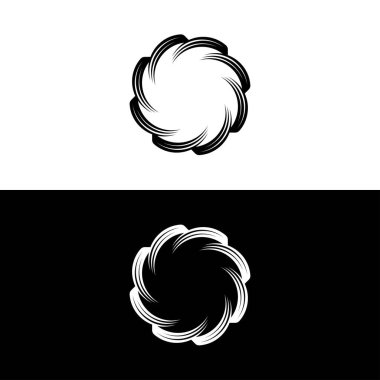 Çember vektör logo şablonu tasarımı. Çember simgesi çizimi