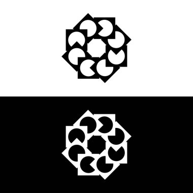 Çember vektör logo şablonu tasarımı. Çember simgesi çizimi