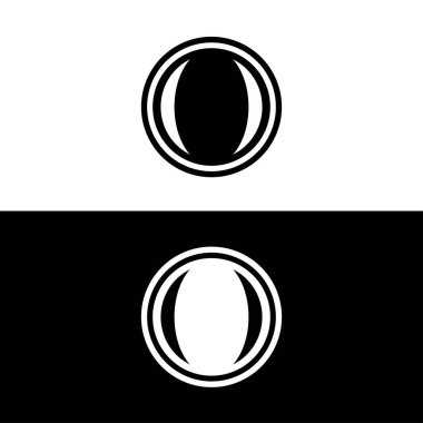 Çember vektör logo şablonu tasarımı. Çember simgesi çizimi